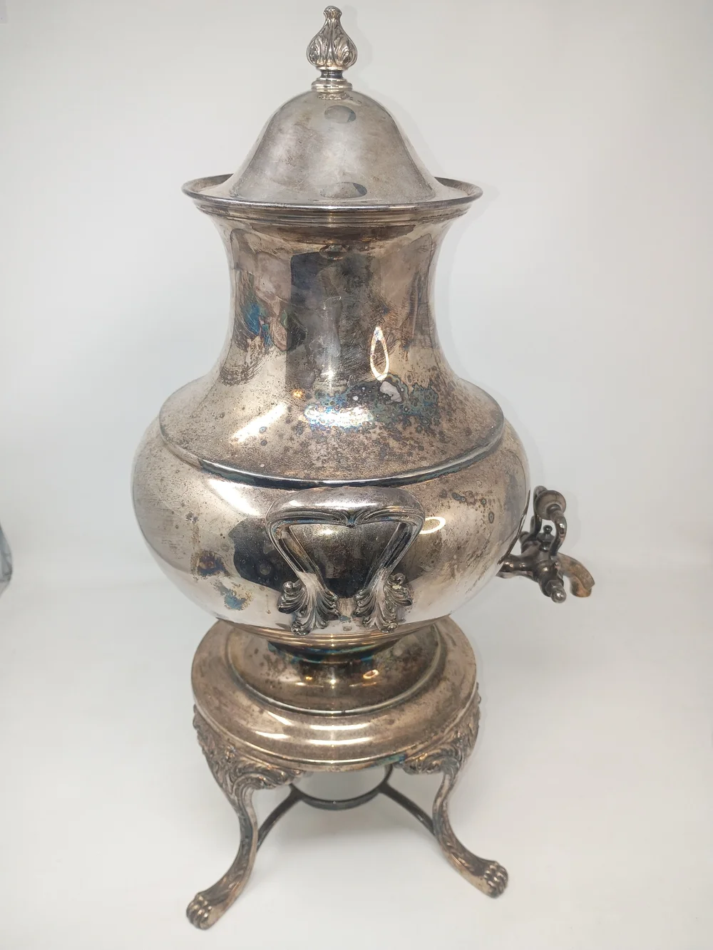 Reed & Barton Antique-Style Silver Plated Samovar Urn with Handles